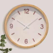50cm Priscilla Pine Wood Wall Clock